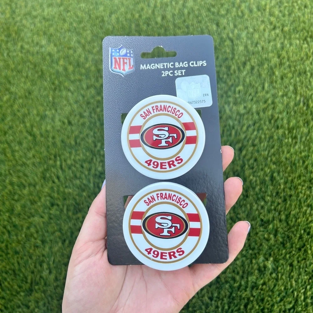 NFL San Francisco 49ers Magnetic Bag Clips – 2pc Set - NEW